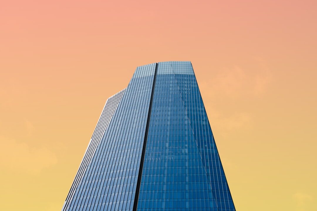 Modern glass office building exterior